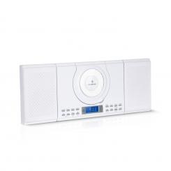 auna Wallie Microsystem Lettore CD Bluetooth Porta USB Telecomando bianco