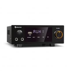 auna AMP-2 DG Amplificador Hi-fi Stereo 2x50W RMS BT/USB óti. & coax. Digital-In
