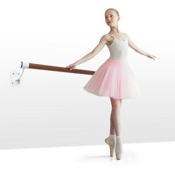 Klarfit Barre Mur Ballet Bar 110 cm Bar 38 mm O Wall Mounting White