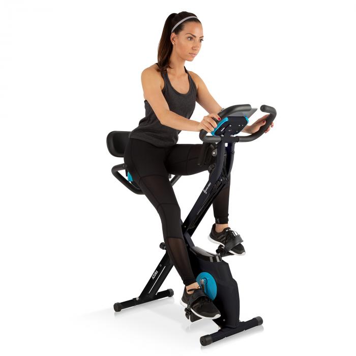 Klarfit Azura M3 Pro Exercise Bike, Flexible Drawstrings, Belt Drive, Black