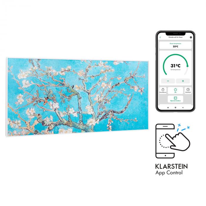Klarstein - Radiateur infrarouge connecté 750W, contrôle par app