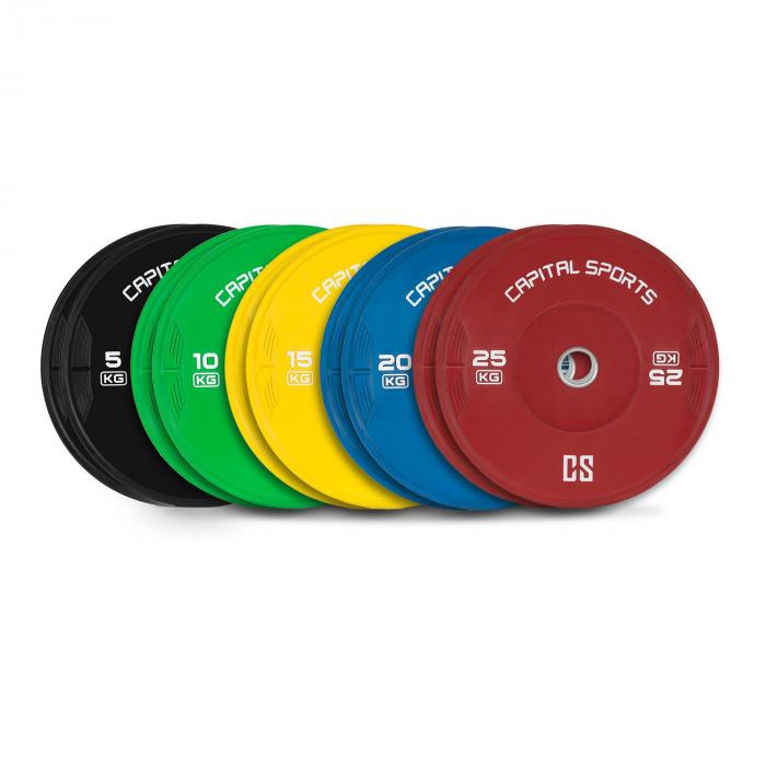 Plaques De Poids Nipton 2021 - Caoutchouc Dur, Anneau Acier - Pour Home Gym Et Cross-training