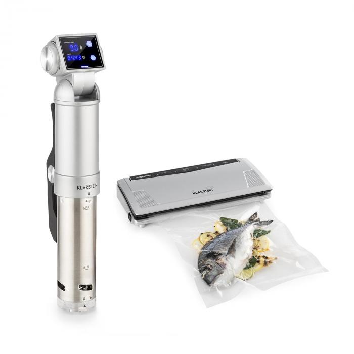 Klarstein Sous Vide Stick Piept Ständig Klarstein Quickstick Pro Foodlocker Silver Set | sous vide -keitin