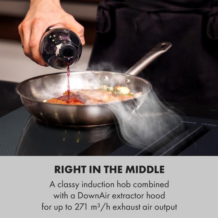 Downdraft Hotte aspirante Table de cuisson à induction Autonome 80cm 9  niveaux
