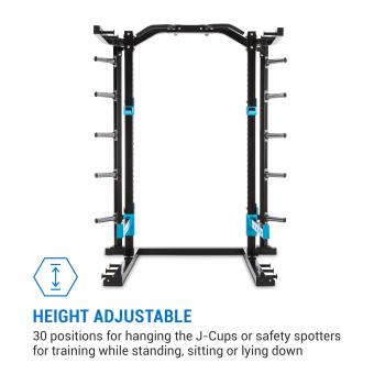 Capital Sports Amazor H Basic Rack Safety Spotter J Cups Solid Steel