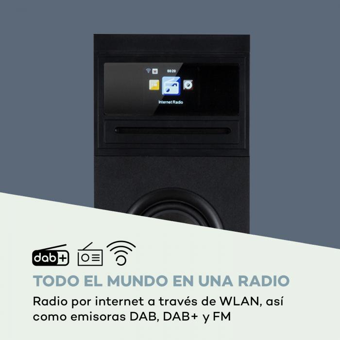 auna Karaboom 100 Wifi Altavoz de torre Radio de Internet DAB+