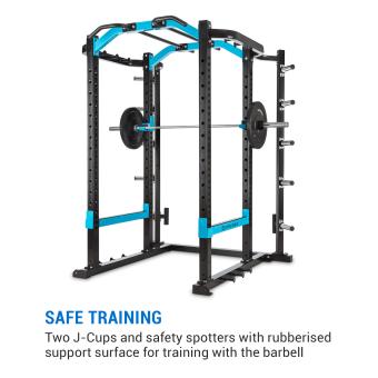 Capital Sports Amazor P Pro Rack Safety Spotter J Cups Monkey Bar Solid Steel