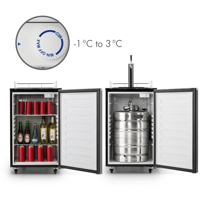 Tireuse à bière mobile & réfrigérateur pour fût Klarstein Big Spender -  Noir - Cdiscount Electroménager